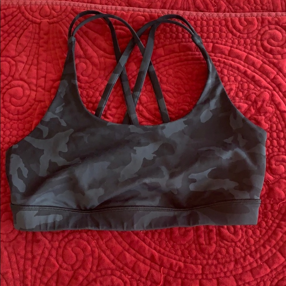 lululemon athletica Black Camo Sports Bra